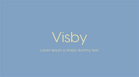 Visby Font Family : Download Free for Desktop & Webfont