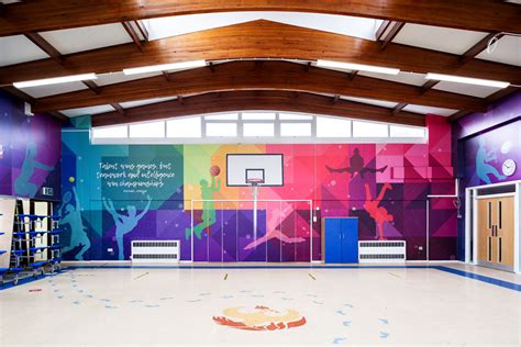 The Phoenix Primary School & Nursery Sports Hall Wall Art - Promote Your School