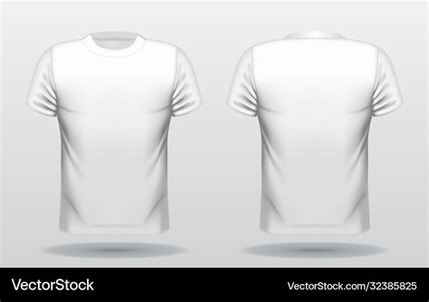 Men white t-shirt design template front and back Vector Image