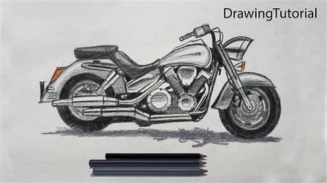 How To Draw Harley Davidson Motorcycle - Printable Form, Templates and Letter