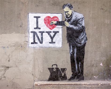 Banksy I Love NY, Banksy Street Art, New York Graffiti, Banksy New York, Urban Wall Art ...