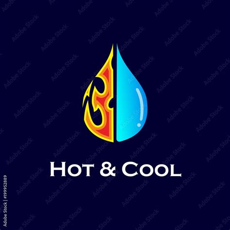 hot and cool logo design for element Stock Vector | Adobe Stock