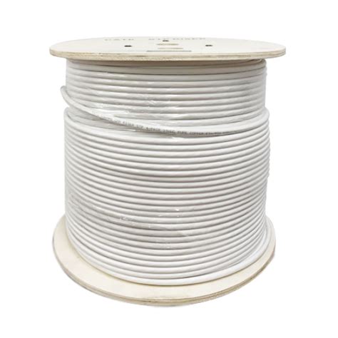 Cat6 Plenum Shielded (STP) PURE COPPER – 1000 ft Ethernet Cable White | Tele Communication ...