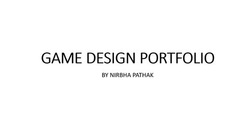 GAME DESIGN PORTFOLIO :: Behance