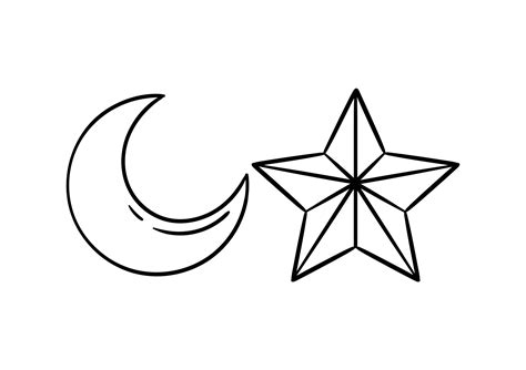 hand drawing moon and stars 4121852 Vector Art at Vecteezy