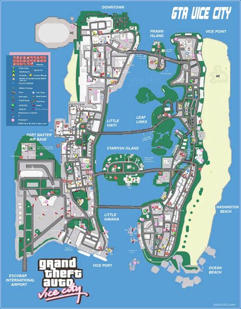 Vice City map | City games, Grand theft auto, Grand theft auto games