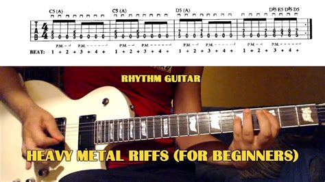 5 Heavy Metal Guitar Riffs (for beginners) GUITAR LESSON TUTORIAL with ...