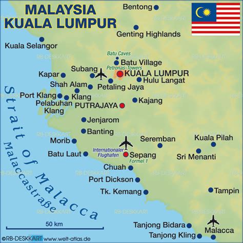 Map of Kuala Lumpur (Region in Malaysia) | Welt-Atlas.de