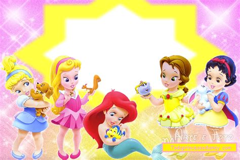 Disney Baby Princess: Free Invitations, Cards or Photo Frames. - Oh My Fiesta! in english