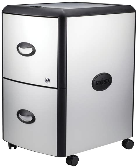 Storex Ind. Hard Top Mobile Filing Cabinet -- File Cabinet, Mobile, Metal, Letter/Legal, 19 x 15 ...