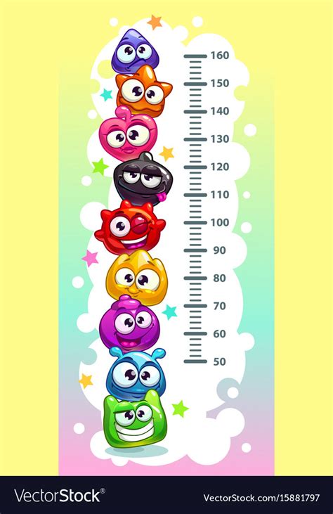 Kids height chart Royalty Free Vector Image - VectorStock