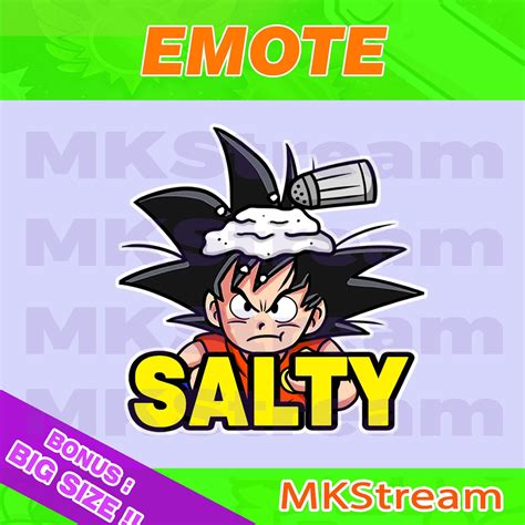 Twitch emotes dragon ball kid goku salty | Etsy