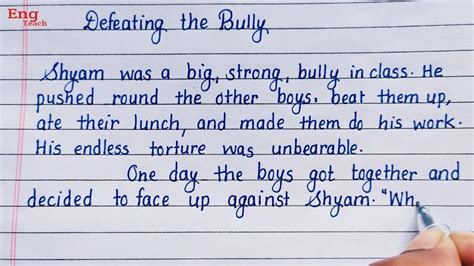 Moral story : Defeating the Bully | story writing | moral Story ...