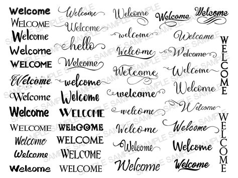 Welcome SVG, Welcome Calligraphy SVG, Script SVG, Welcome Cricut ...