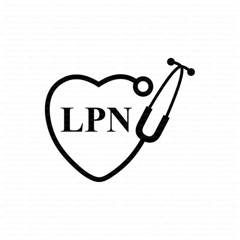 Licensed Practical Nurse SVG LPN Svg Heart Stethoscope SVG | Etsy