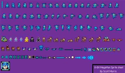 MegaMan 8 Bit Sprite Sheet by dropkikjezus on DeviantArt