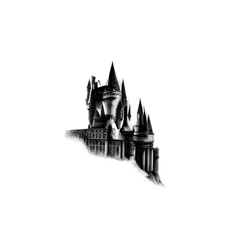 Hogwarts Castle Line Art Logo Vector