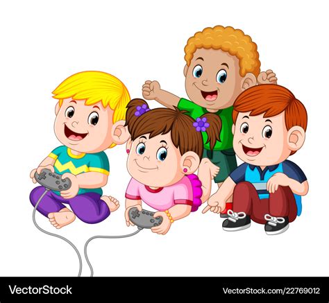 Kids Playing Games Clipart