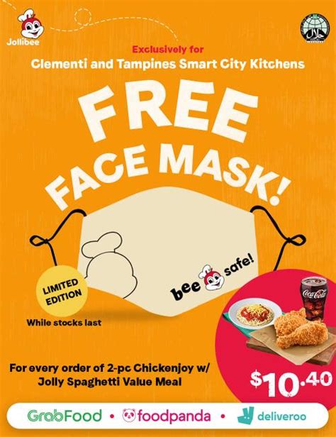 Jollibee FREE Face Mask Promotion