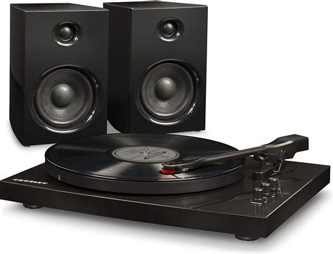 Crosley T100 Black Turntable & Speaker Bundle | Turntables | Free shipping over £20 | HMV Store