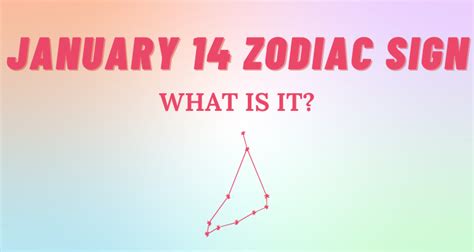 January 14 Zodiac Sign Explained | So Syncd