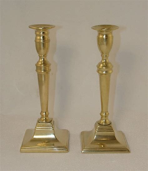 Pair Of Brass Regency Period Candlesticks For Sale | Antiques.com | Classifieds