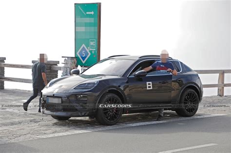 2023 Porsche Macan EV Spotted Testing In The Alps Alongside Cayenne | Carscoops