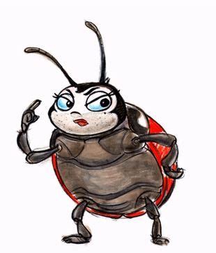 A Bugs Life concept art- Francis | Pixar concept art, A bug's life, Weird drawings