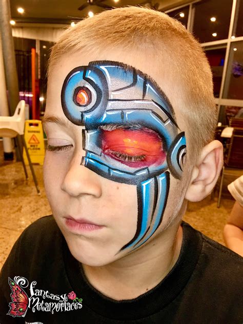 Cyborg face paint | Face painting designs, Face paint, Cyborg