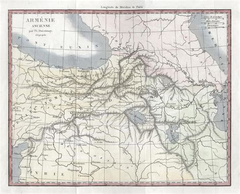 Old and antique prints and maps: Ancient Armenia map, 1838, Historical and classical maps