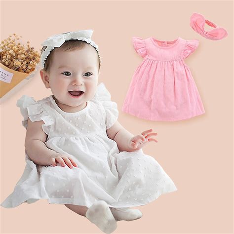 newborn baby girl clothes 0 3 months summer cotton 2019 baby girl dresses for party white ...