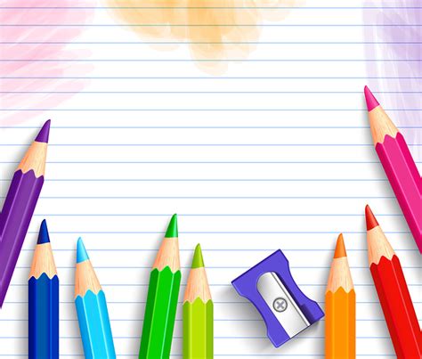 School Background with Pencils | School clipart, School scrapbook, Back to school wallpaper