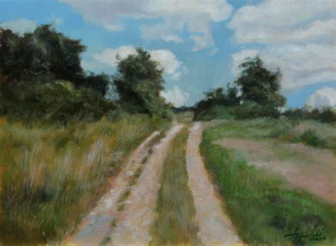 Rural Countryside Road - Landscape Oil Painting - Fine Arts Gallery - Original fine Art Oil ...