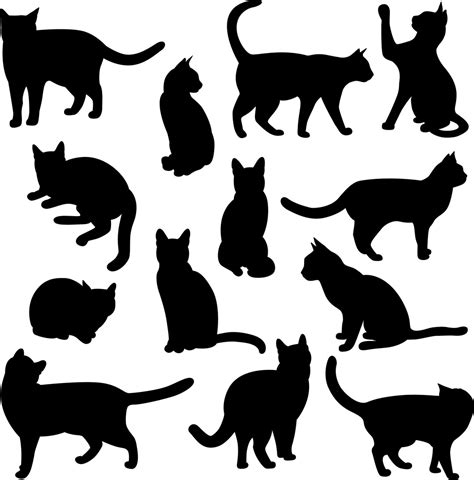 Cut Cats SVG, Cat Silhouettes SVG, Stickers Cat SVG , Cat Clip Art ...