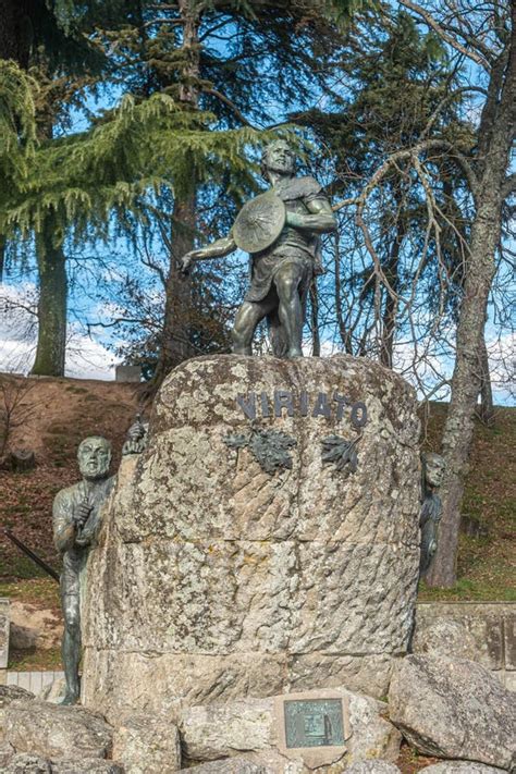 VISEU, PORTUGAL - CIRCA FEBRUARY 2019: Cava De Viriato Statue ...