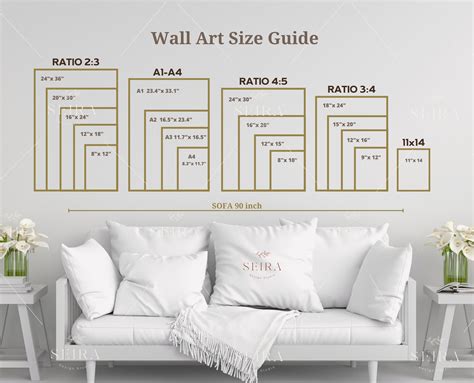 Wall Art Size Guide, Frame Size Guide, Print Size Guide, Comparison Chart, Poster Size Chart ...