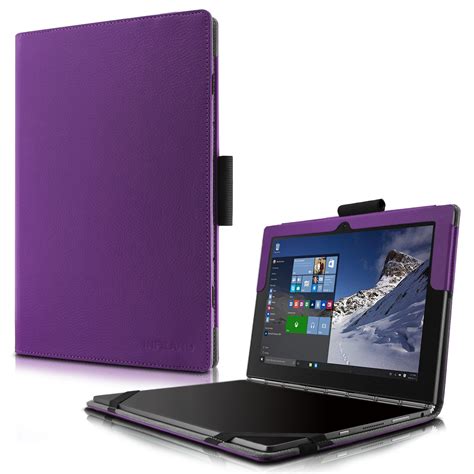 Infiland Lenovo Yoga Book Case, Folio PU Leather Stand Cover For Lenovo Yoga Book WiFi 10.1" 2 ...