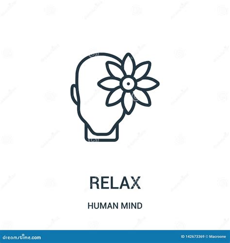 Relax Icon Vector from Human Mind Collection. Thin Line Relax Outline Icon Vector Illustration ...