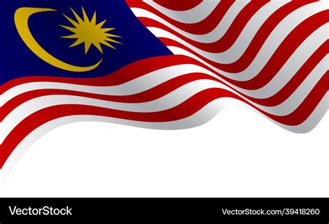 Malaysia Flag Wave Vector Clipart