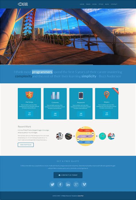 17+ Best Flat Design Website Templates | Free & Premium Templates