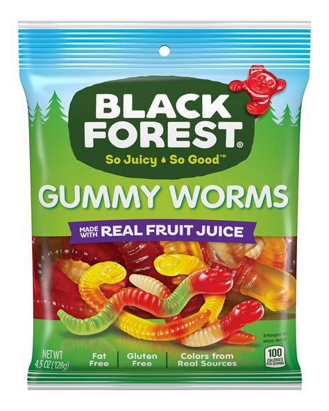 Black Forest, Fat Free, Gluten Free, Assorted Gummy Worms, 4.5oz - Walmart.com - Walmart.com