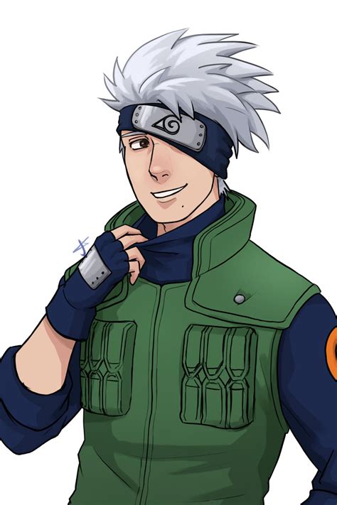 Kakashi unmasked by WinterMaiden11 on DeviantArt