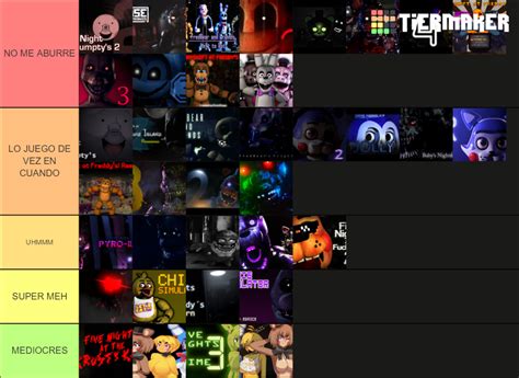 Fnaf Fan Games Tier List (Community Rankings) - TierMaker