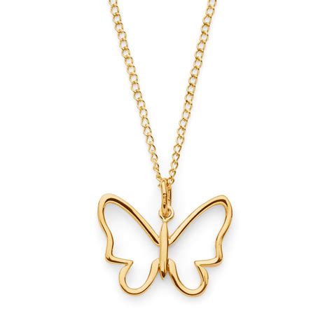 10K Yellow Gold Butterfly Necklace - Jewelry - Pendants & Necklaces