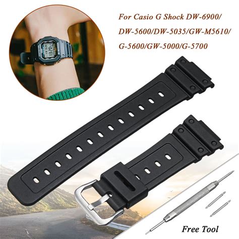 Watch Strap Soft Silicone Replacement Wrist Watch Band Strap Watch 16mm Fitting 20mm Replacement ...