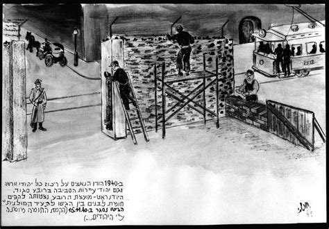 Building the ghetto walls - 1940 | Ghetto, Holocaust, Painting