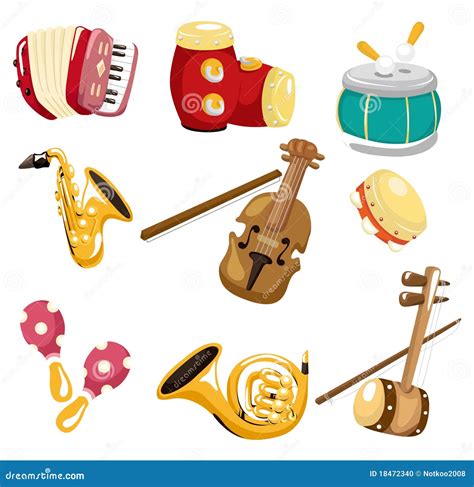 Cartoon Musical Instruments And Children Vector Illustration | CartoonDealer.com #70135776