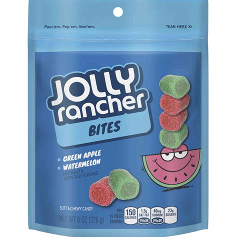 Jolly Rancher Bites Green Apple & Watermelon Candy, 8 Oz. - Walmart.com ...