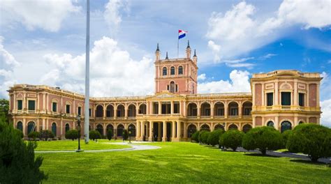 Lopez Presidential Palace. Asuncion, Paraguay Capital Stock Photo - Image of portal, background ...