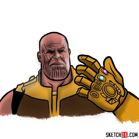 Thanos Anime Drawing - Thanos from the 2018 film;